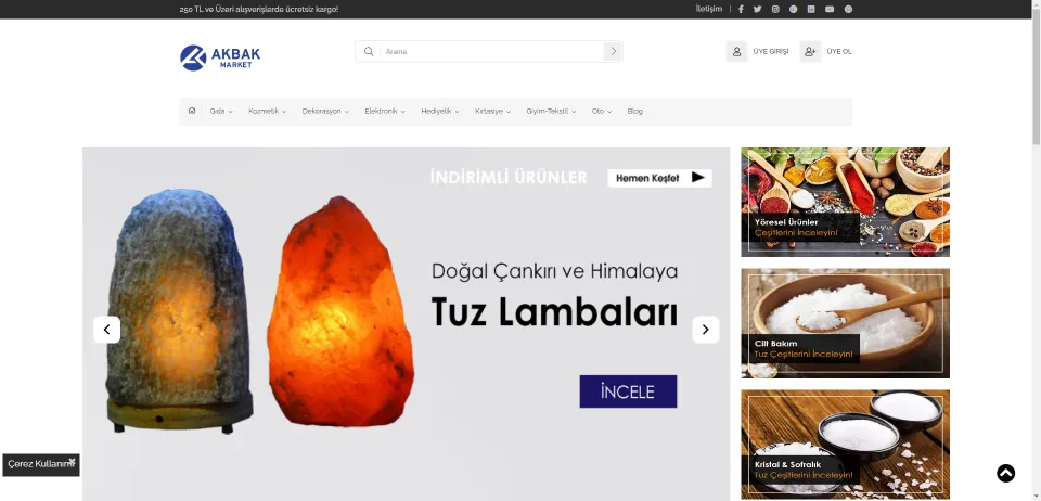 Akbak Market - Çankırı Tuzu, Yöresel Ürünler, Online Alışveriş