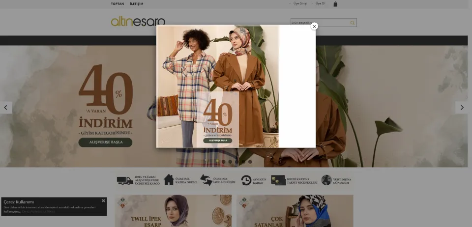 Altın Eşarp Online Toptan ve Parekende Satış | Eşarp ve Şal