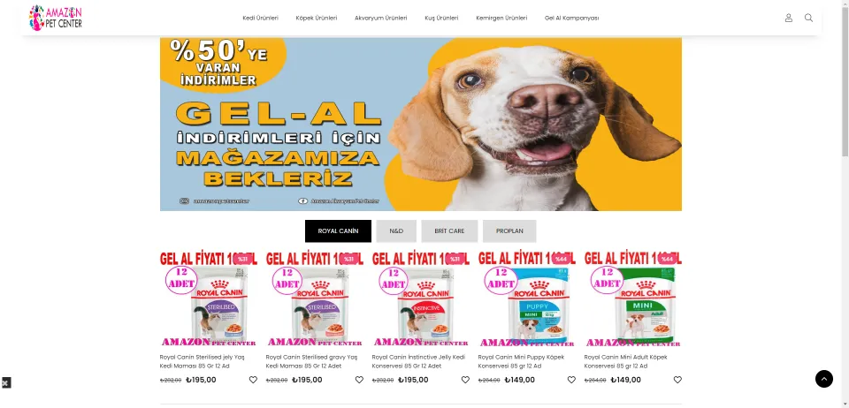 Pet Shop Kedi Maması Köpek Maması Akvaryum ve Kuş