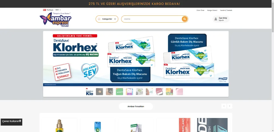 Ambarexpress | Güvenilir Uygun Fiyatlı Online Market Alışverişi
