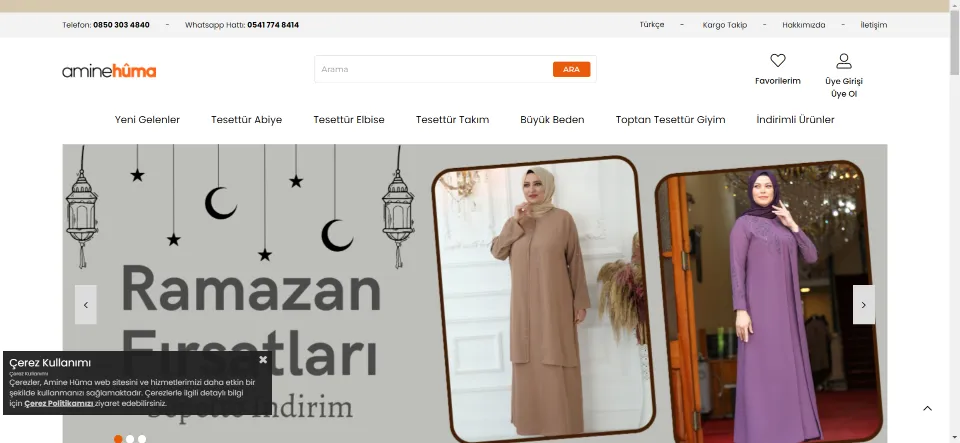 Amine Hüma | Tesettür Giyim ve Büyük Beden Tesettür Giyim Alışveriş Noktası
