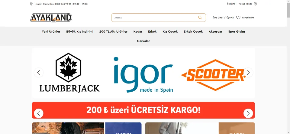 Türkiye'nin Online Ayakkabı Mağazası - Ayakland