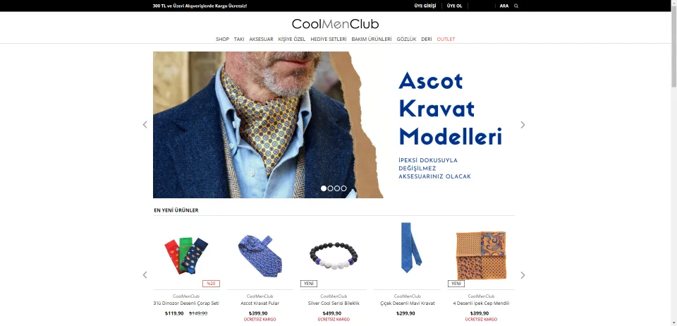 CoolMenClub.com : Stil Sahibi Erkeklere Özel Şık ve Özgün Takılar / Aksesuarlar / Bakım Ürünleri / Hediye Setleri