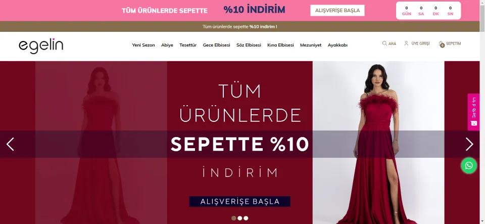 Online Abiye Elbise Giyim ve Düğün Kıyafetleri Sitesi - egelin