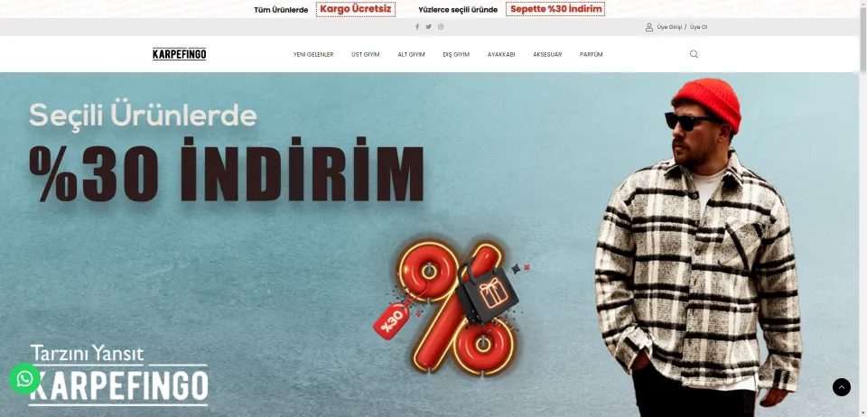Erkek Giyim Online Alışveriş Sitesi - Karpefingo
