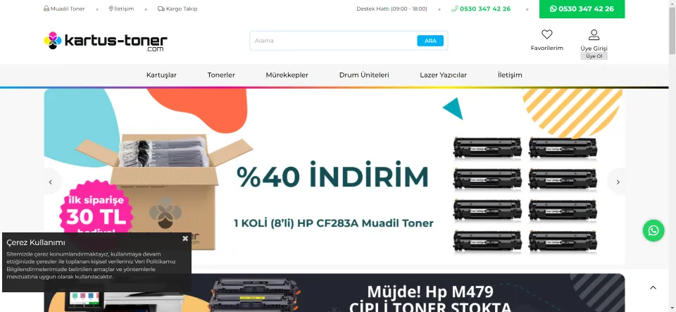 Kartus-Toner.com - Yazıcı Tüketim Ürünleri - Ofis Malzemeleri