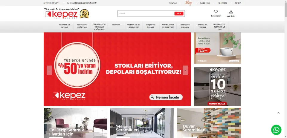 Kepez Yapı Market - Türkiye'nin En Uygun Yapı Marketi