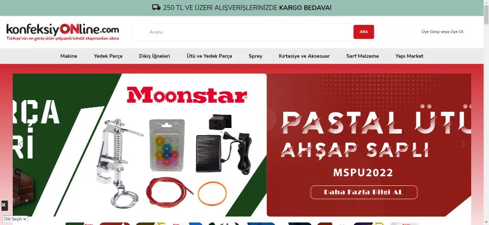 konfeksiyonline.com-Türkiye'nin En Geniş Ürün Yelpazeli Tekstil Ekipmanları Sitesi