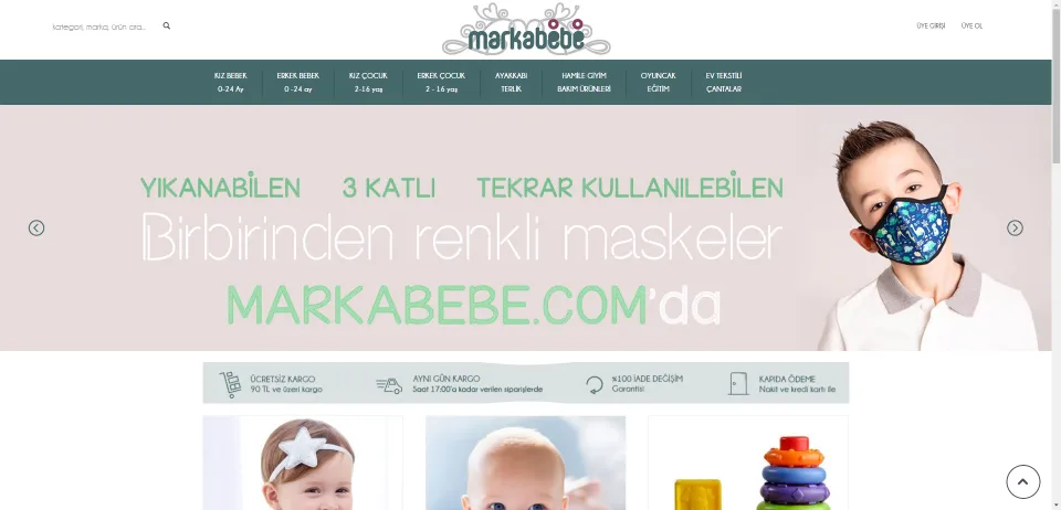 Bebek, Çocuk ve Annelere Özel Alışveriş Sitesi - Markabebe.com