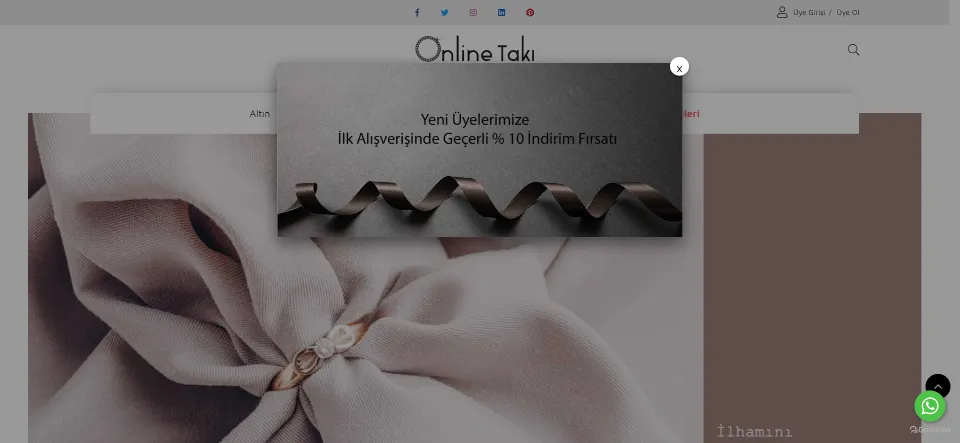 Altın, Gümüş, Pırlanta ve İnci Takı Online Market | Online Takı