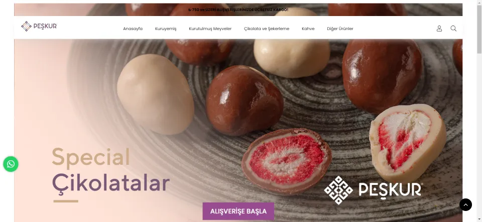 Online Kuruyemiş ve Çerez - Peşkur Kuruyemiş
