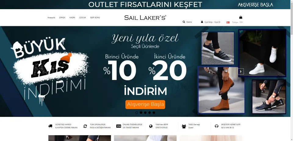 Sail Laker's Erkek & Kadın Ayakkabı, Bot ve Terlik Modelleri