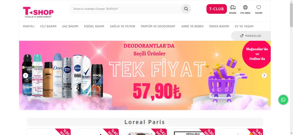 Tshop Kozmetik Güzellik & Bakım Marketi - Makyaj ve Cilt Bakım Ürünleri