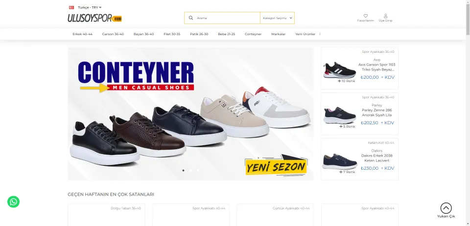 Toptan Ayakkabı ve Toptan Spor Ayakkabı Modelleri - Ulusoyspor.com
