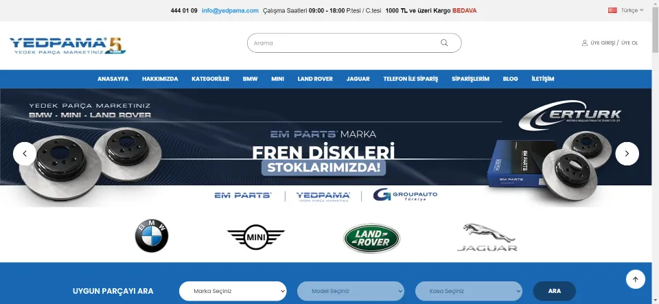 Bmw Yedek Parça - Mini Yedek Parça - Land Rover Yedek Parça - Jaguar Yedek Parça